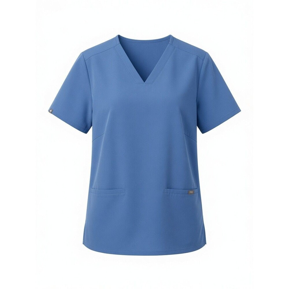 FIGS Top Womens 4XL Blue Casma Technical Collection Scrub Tunic V-Neck